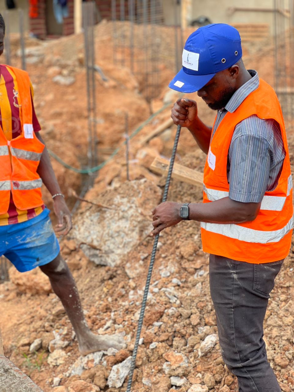 Parko Engineering site supervisor on a live construction site